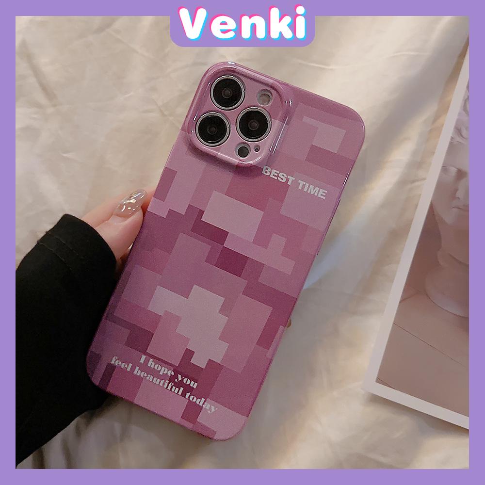 VENKI - For iPhone 11 iPhone Case Pink Glossy Softshell TPU Shockproof Camera Case Protection Simple Compatible with iPhone 14 13 Pro max 12 Pro Max xr xs max 7Plus 8Plus