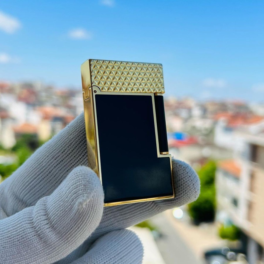 MPYS - NEW Korek Api S.t Dupont Black Gold Ligne-1 Paris Super Premium Quality Asli Sound Korek Api 