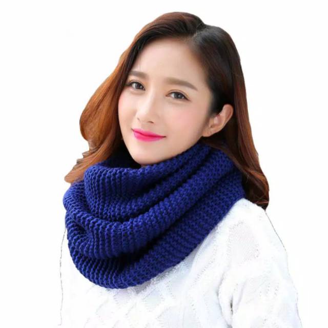 WOMAN WINTER NECK INFINITY SCARF SHAWL SYAL LEHER WANITA MUSIM DINGIN GUGUR