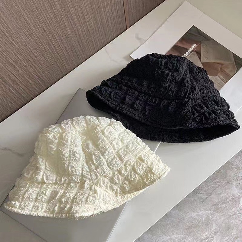 Topi Nelayan Fashion Untuk Wanita Kasual Serbaguna Topi Korea Musim Panas vintage Tipis Dan Bernapas Pelindung Matahari Topi