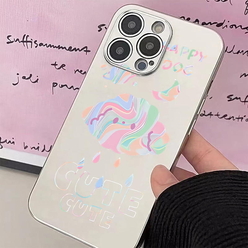 IPHONE Casing Ponsel Lembut Lucu Kompatibel Untuk Iphone11 14 13 12 Pro XS Max Casing XR X8 7 6S Plus Mini Electroplate TPU Silikon Shockproof Cover