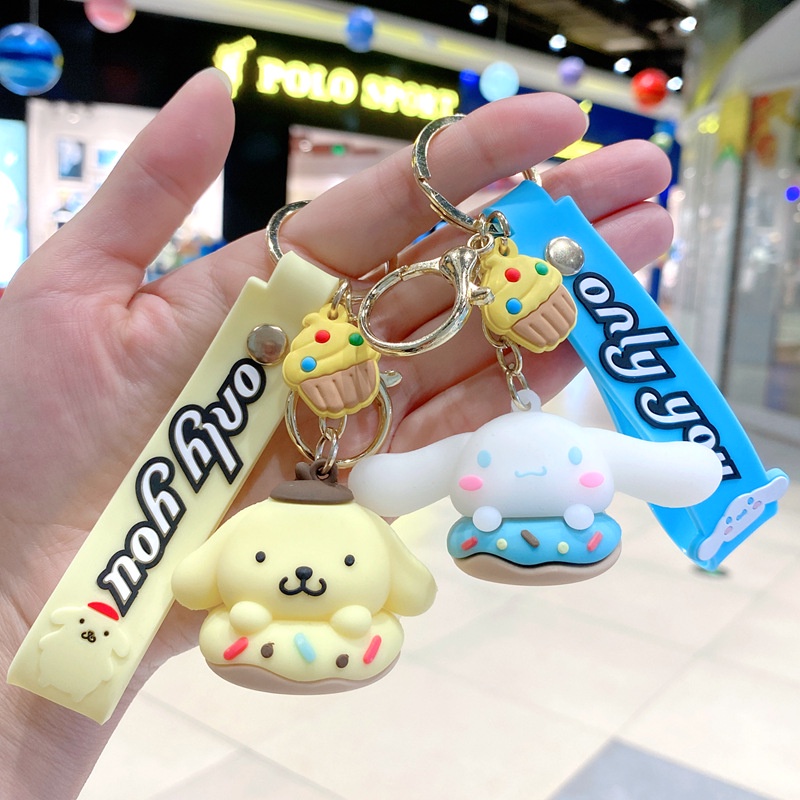 3d Lucu Kartun Donat Hewan Ajaib Gantungan Kunci Tas Ransel Pesona Liontin Earphone Case Tali Anti Hilang Untuk Airpods Inpods 1 2 3 PRO 4 6 12 I12 i13 Pro4 pro6