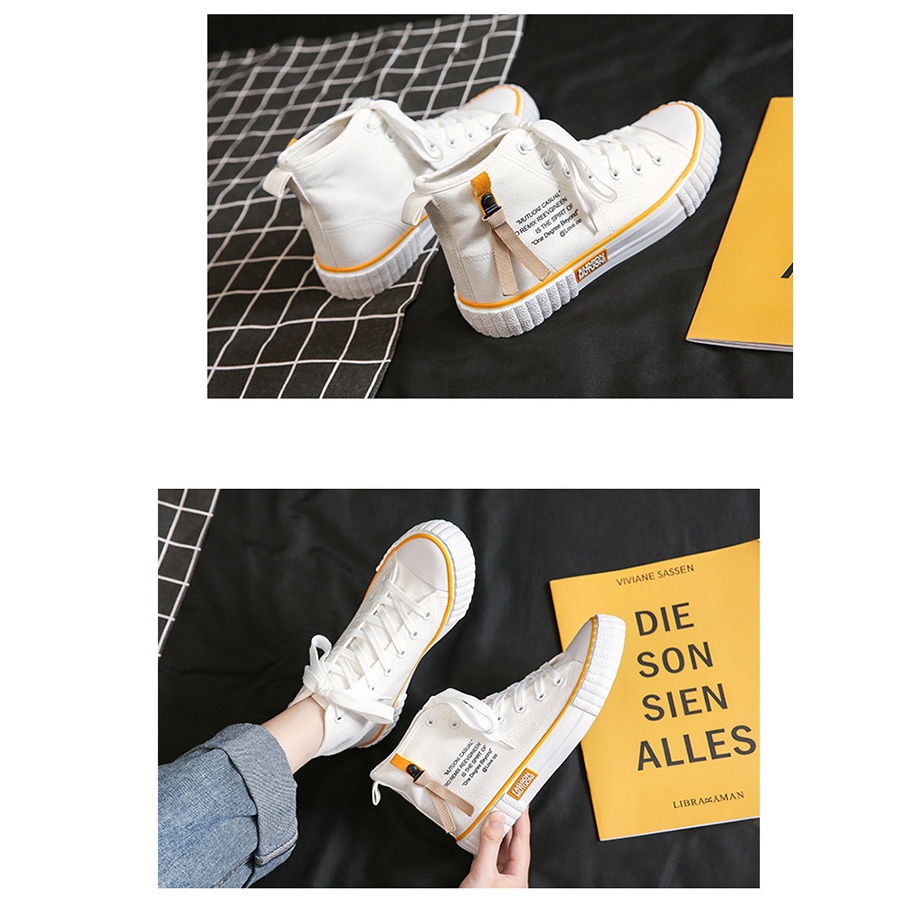 ❀ Chingu ❀ SEP033 (Tanpa Kotak) Sepatu Sneakers Wanita Pita Kanvas Sporty Model Korea Fashion Casual Sport Olahraga Import COD