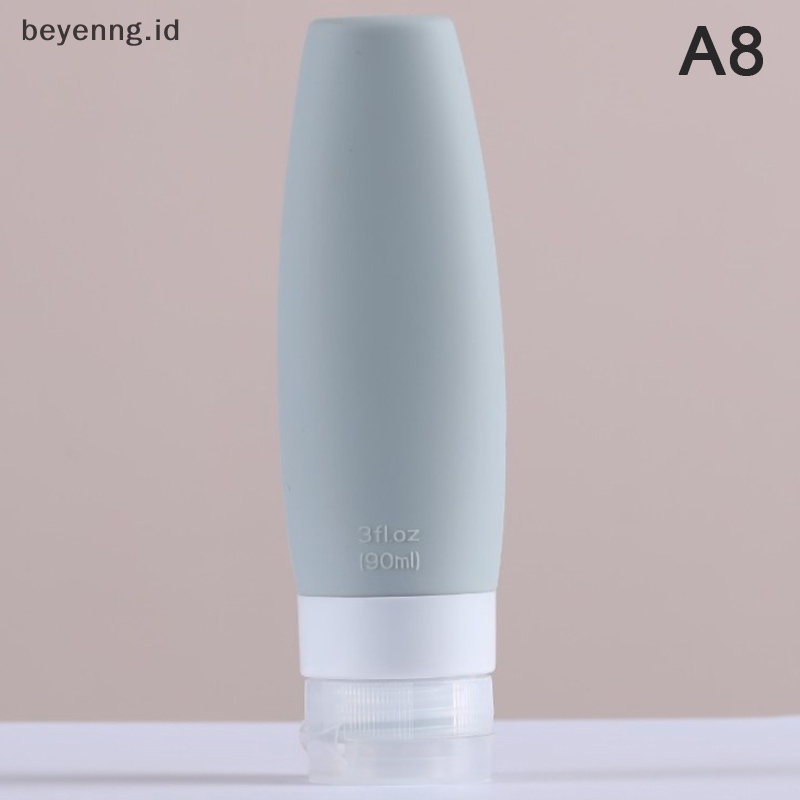 Beyen 1pc 60/90ML Silikon Botol Isi Ulang Kosong Travel Portable Packing Tekan ID