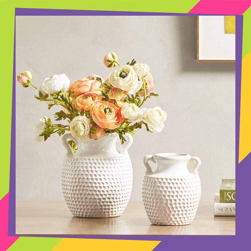 1860D2 / Pot bunga plastik dekorasi / Vas bunga hias tanaman artificial