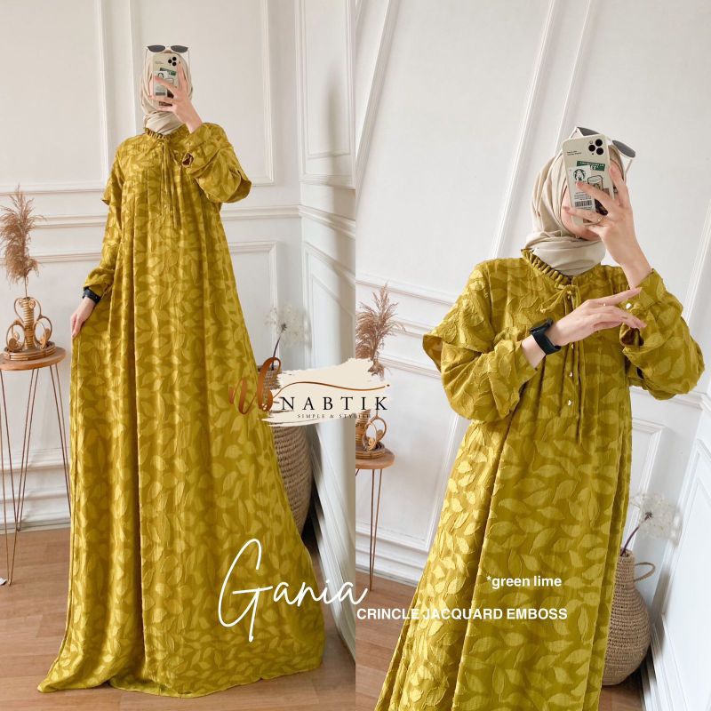 GANIA Dress ORI NABTIK | Crinkle Jacquard emboss Import