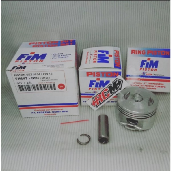 PISTON SEHER SEKER KIT SET FIM FIM47 50 DIAMETER 54 PIN PEN 15 MIO NEW XB MIO KARBU OS 350 ORI ORIGINAL FIM ASLI