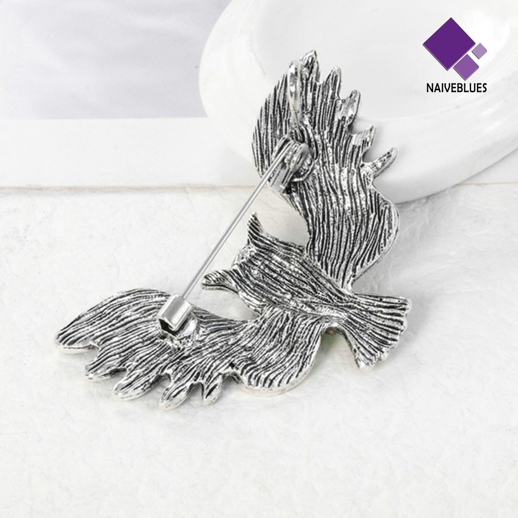 &lt; Naiveblues &gt; Bros Pakaian Unik Elegan Stylish Owl Patten Brooch Pin Pesta