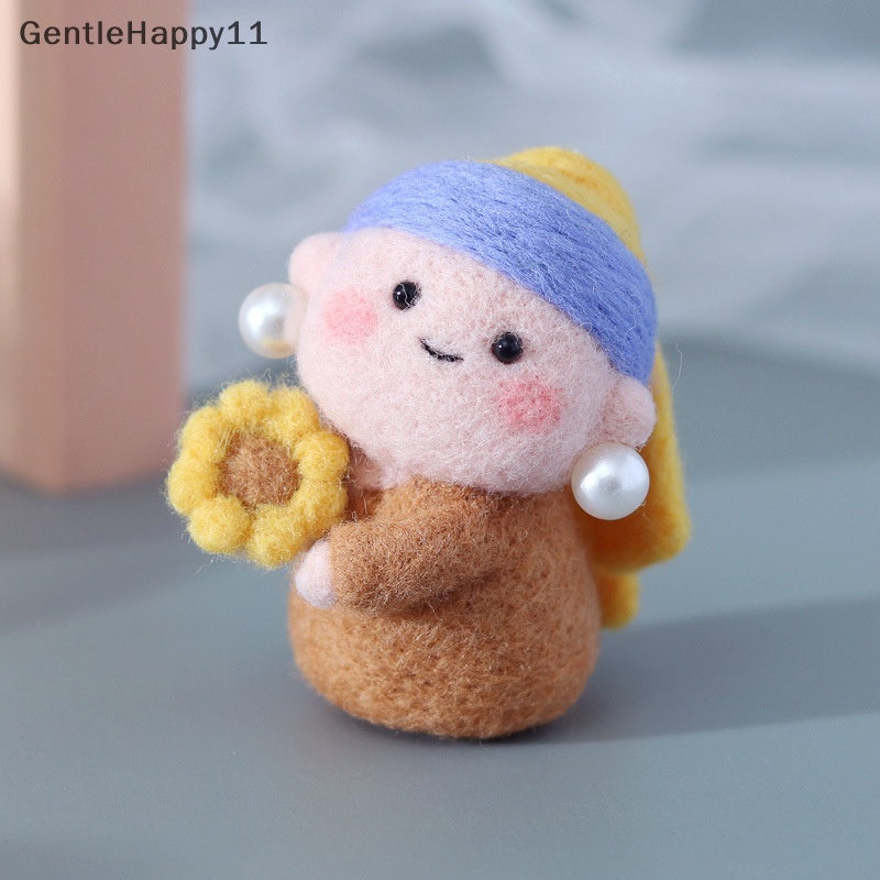 Gentlehappy Unfinished Felt Kit Cewek Cowok Wol Felt Kit Paket DIY Handmade Boneka Mainan id