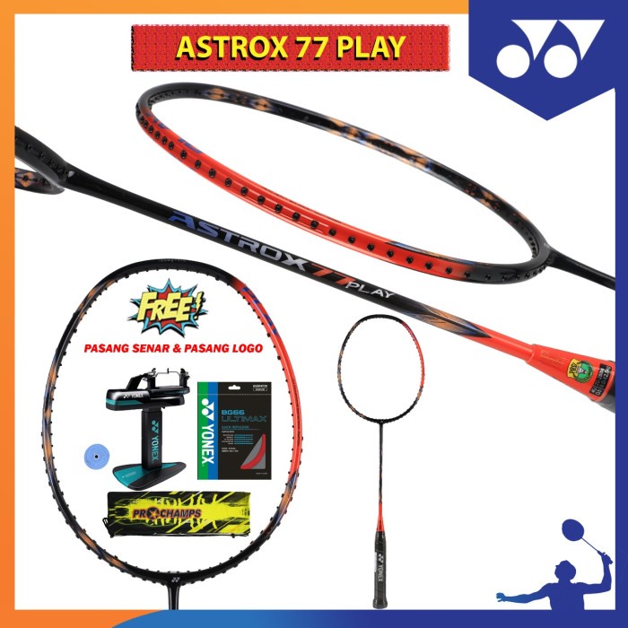 Yonex Raket Badminton Astrox 77 Play  New - Raket Only, 4U
