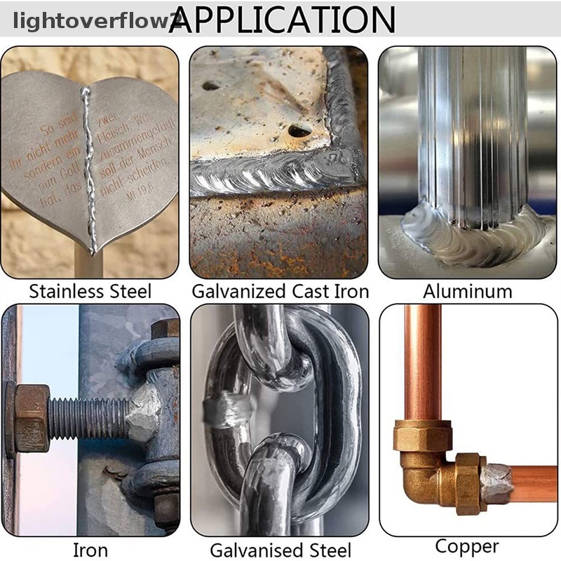 [lightoverflow2] Copper Aluminium Brass Brazing Welding Rod Kawat Las Elektroda Fux-cored [ID]