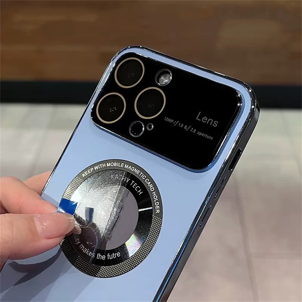 Luxury matte magnetic case iPhone 14 Pro Max case iPhone 12 13 Pro Max14 Plus 14pm Perlindungan Kamera Lensa Potongan logo matte shockproof protection hard back cover