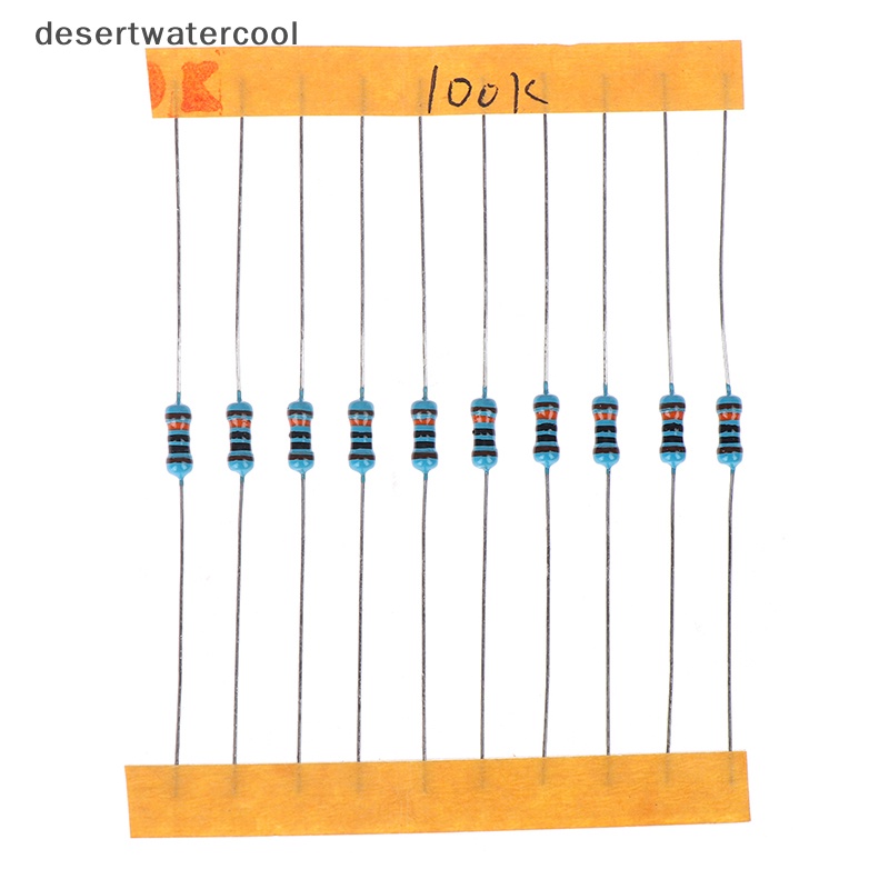 Deid 300pcs 30nilai Setiap Nilai Metal Film Resistor Pack1/4W Resistor Aneka Kit Martijn