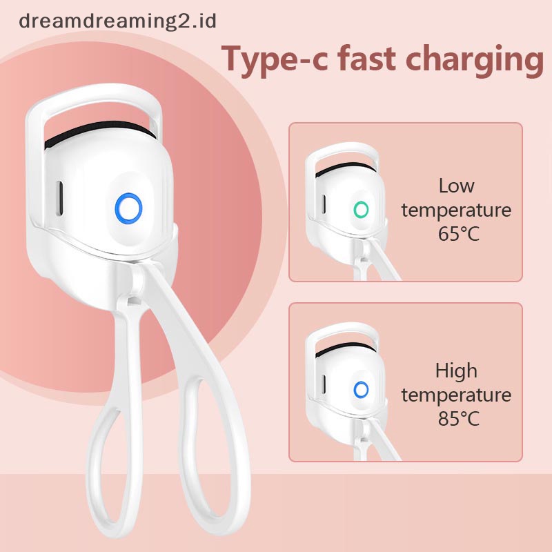 (drea) Penjepit Bulu Mata Pemanas USB Rechargeable Electric Eyelash Curlers Portable//