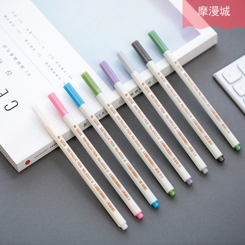 

STA Pen Metallic 6551 / Spidol Bolpen Metalik Kaligrafi Bujo Bullet Journaling Calligraphy Deco 2