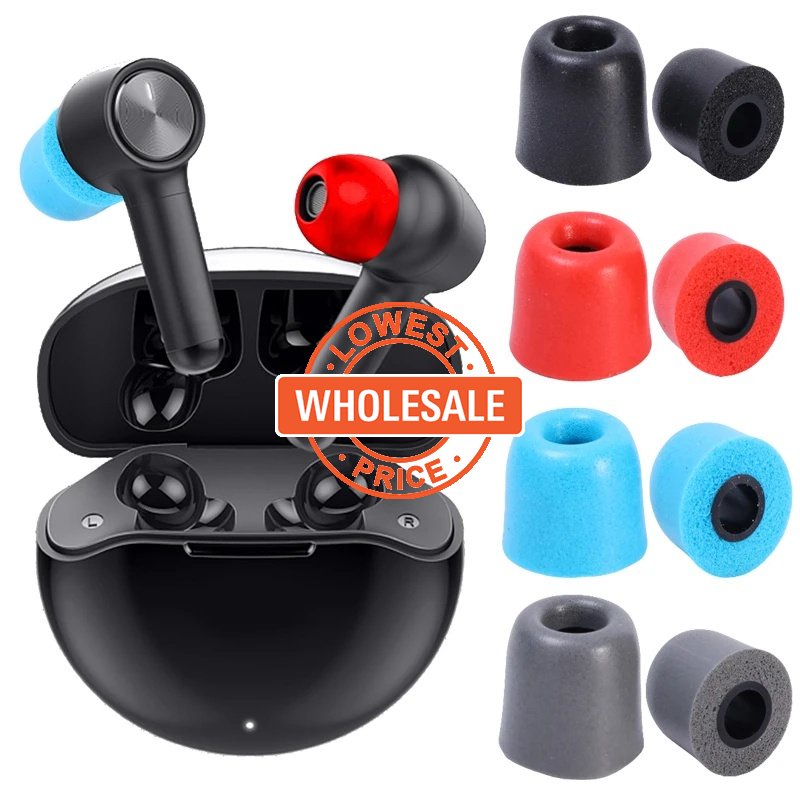 [Harga Grosir] Soft Memory Foam Earbuds Earmuffs Earphone Headset Earplug Cover 4.5mm Diameter Dalam Isolasi Kebisingan Tip Telinga Noise Mengurangi Pengganti Earplug