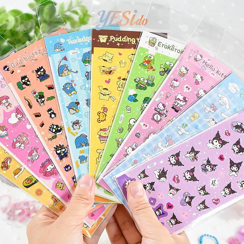 

COD✨Stiker Dekor Anak / Sticker Aesthetic Sanrio Glossy Blink Blink Cinamoroll Kuromi Melody-YES