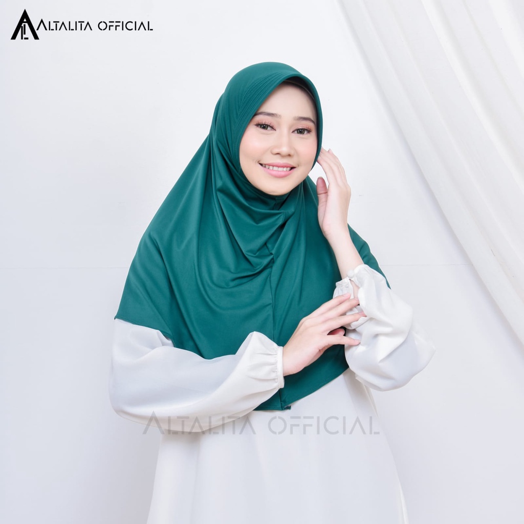 Altalita - Kerudung Hamidah Polos Olahraga Sekolah Spandek Jersey Premium Menutupi Dada