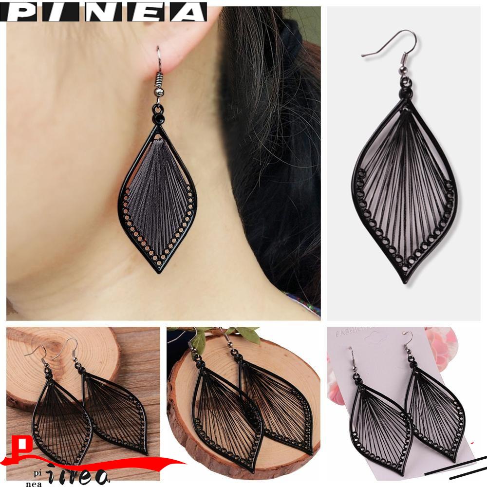 Nanas 1pasang Anting Daun Perhiasan Boho Bohemia Menjuntai Eardrop Vintage Stud Earrings