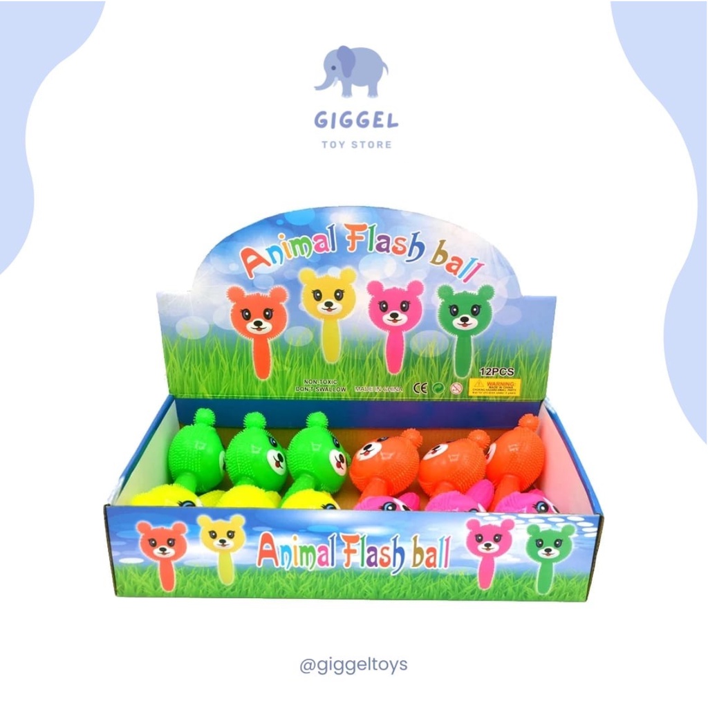 [ Giggel ] Mainan Anak Musik Rubber Stick Rattle Toys Boneka Ada Lampu dan Bunyi