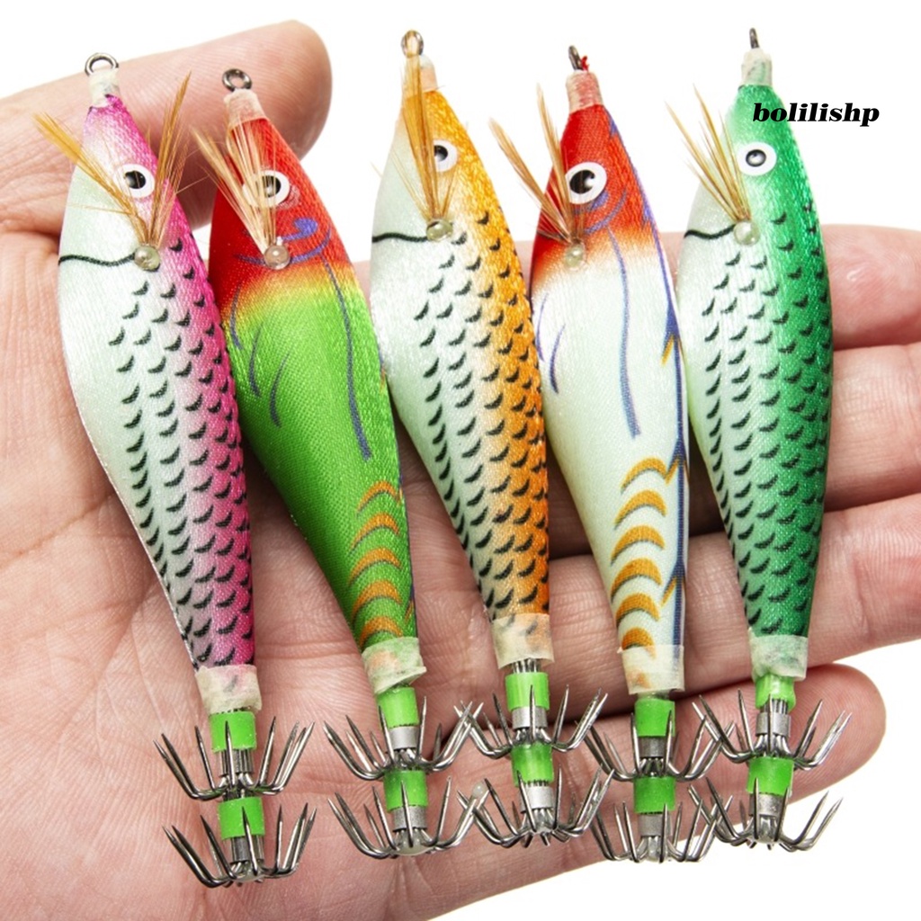 Bo-abs Umpan Udang Desain Manik Luminous Squid Hook Shrimp Lure Untuk Angling