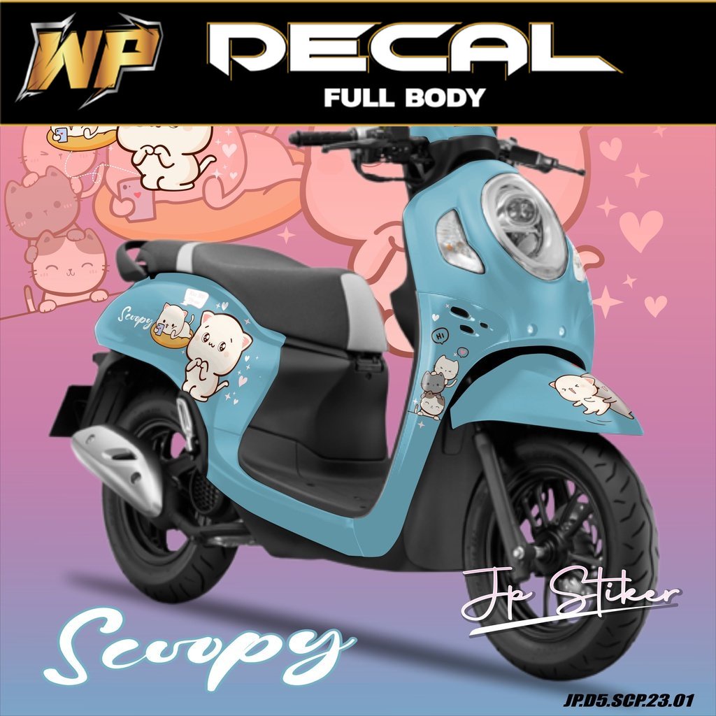 Decal Stiker motor Scoopy 2021 2022 2023 Fullbody - Sticker Dekal Variasi SCOOPY 2021-2023 Skotlet F
