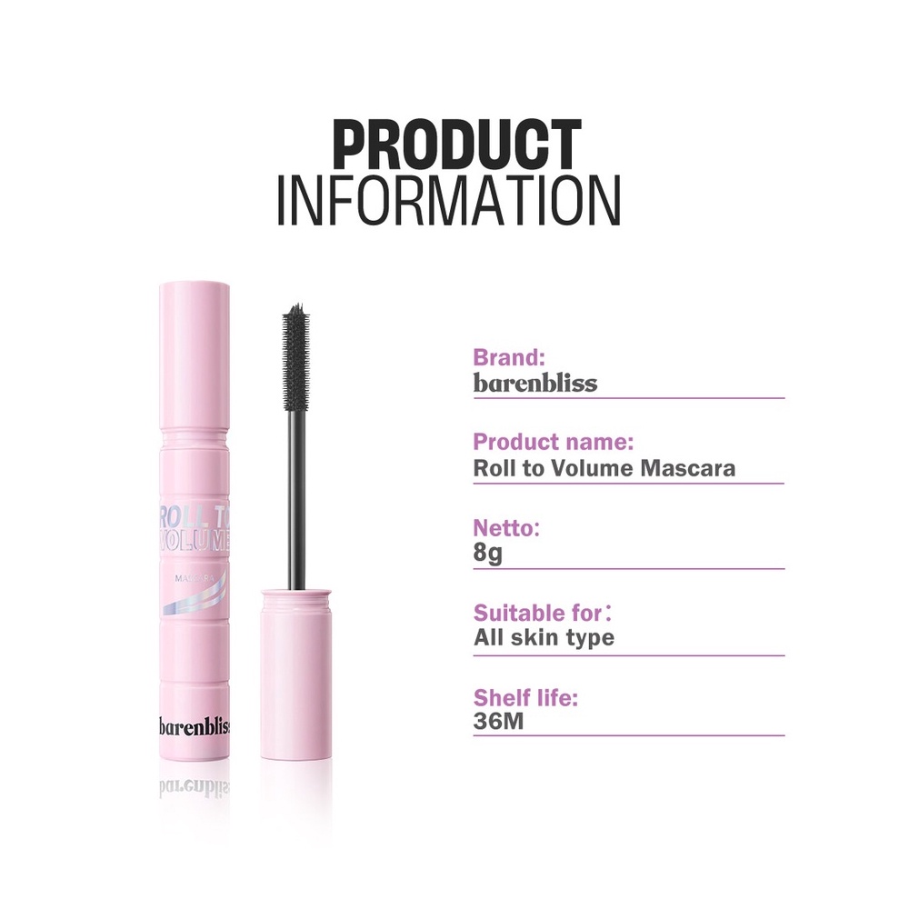 BNB barenbliss Korean Roll To Volume Mascara Long Lasting