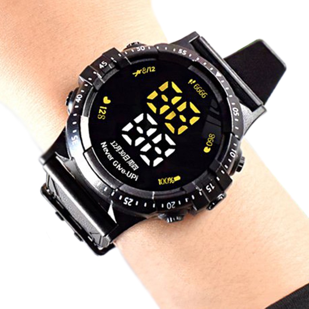 BRGUNIK Jam Tangan Digital Sport Watch LED Large Screen Sweatproof Multifunctional JT058