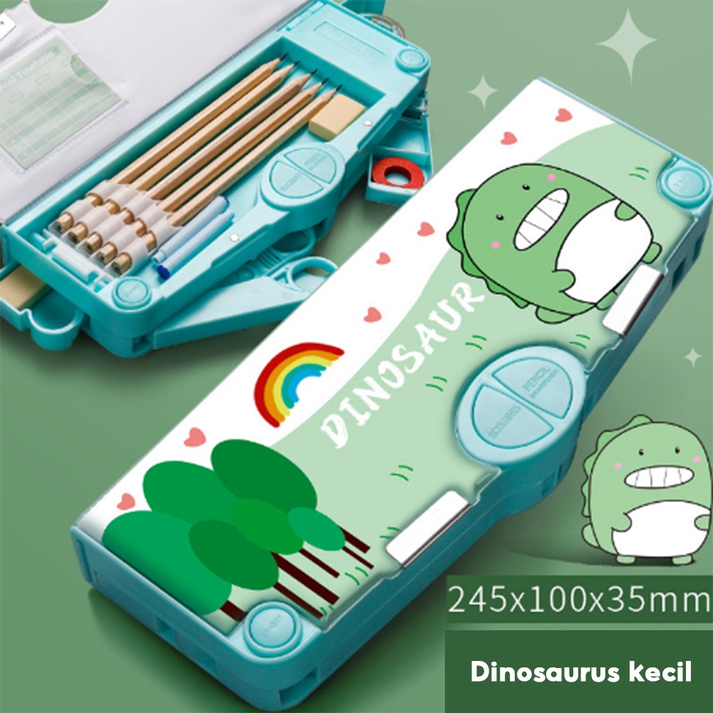 

Kotak Pensil Multifungs Kartun Anak-Anak Dua Sisi Multifungsi dengan Pensil Pensil Kapasitas Besar Banyak Lapisan Penyimpanan