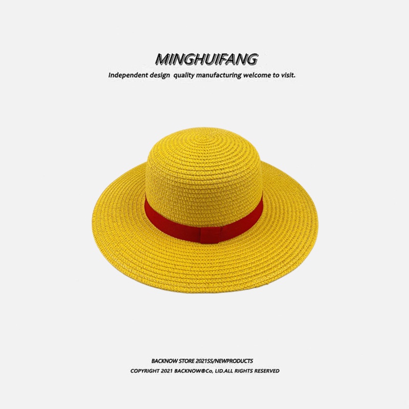 Topi Jerami Musim Panas One Piece Luffy straw hat COSPALY anime Berdandan Sedotan Orang Tua-Anak Kerai Topi Topi Kinerja