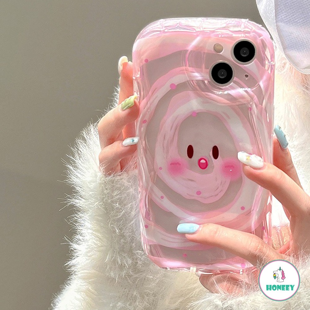 Ins Pink Swirl Expression Phone Case Untuk iPhone 11 Pro Max13 12 14 Pro Max Shockproof Soft TPU Phone Case Cover