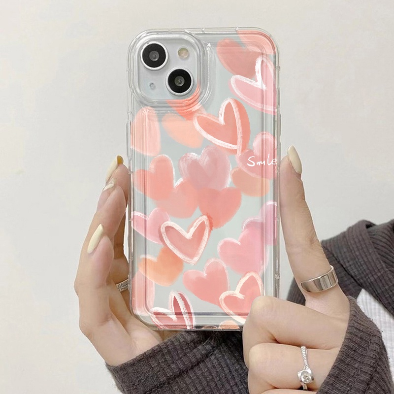 Heart Soft Case Untuk Xiaomi Redmi Note10 10S 11 11s 10Pro 10 ProMax 9 9S 8poco X3 Pro NFC M4 M5 Redmi 10 9A 9T 9C 10A Sport Mi11 Lite 5G NE Airbag Shockproof Cover