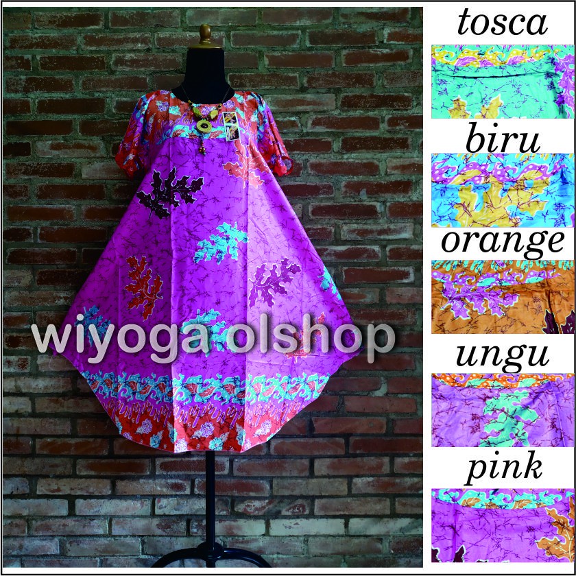 AB45 Daster Payung Motif Dress Payung Rayon Solo Polos Daster Bali