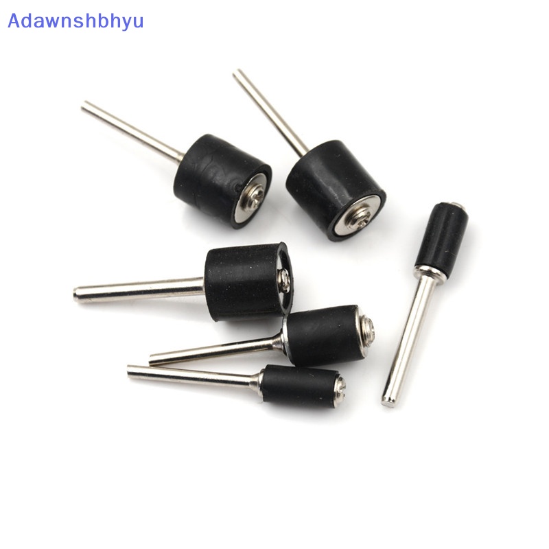 Adhyu 6pcs Mandrel1/41 /8 Shank 6.35-12.7mm Drum Sanding Nail Drill Bit Alat Abrasif ID