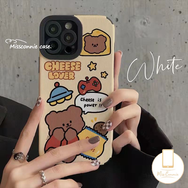 IPHONE Kartun Pangkat Kings Prince Boji Case Kompatibel Untuk Iphone11 12 14 13 Pro MAX X XR 78 Plus XS MAX 7Plus Tekstur Kulit Mewah Beruang Lucu Shockproof Lembut Tpu Cover