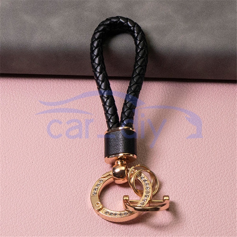 Gantungan Kunci Kemewahan Liontin Logam Lanyard Berwarna-warni Untuk Mobil Sepeda Motor Remote Key Bag Dekorasi Hadiah Elegan Gift Keychain