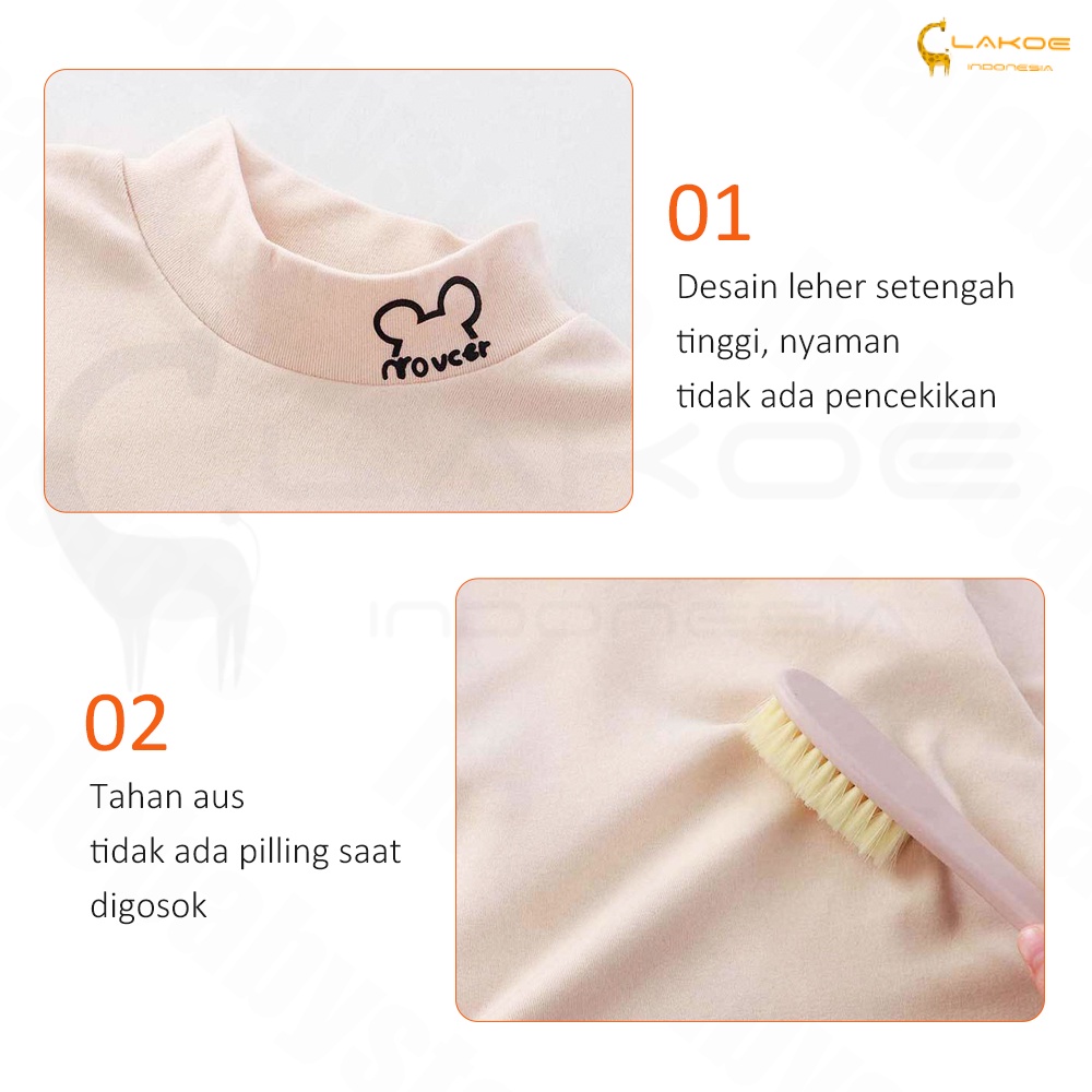 Lakoe Baju Anak Lengan Panjang/ Kaos Kerah Tinggi Anak/Baju anak Bayi unisex/Sweater Anak