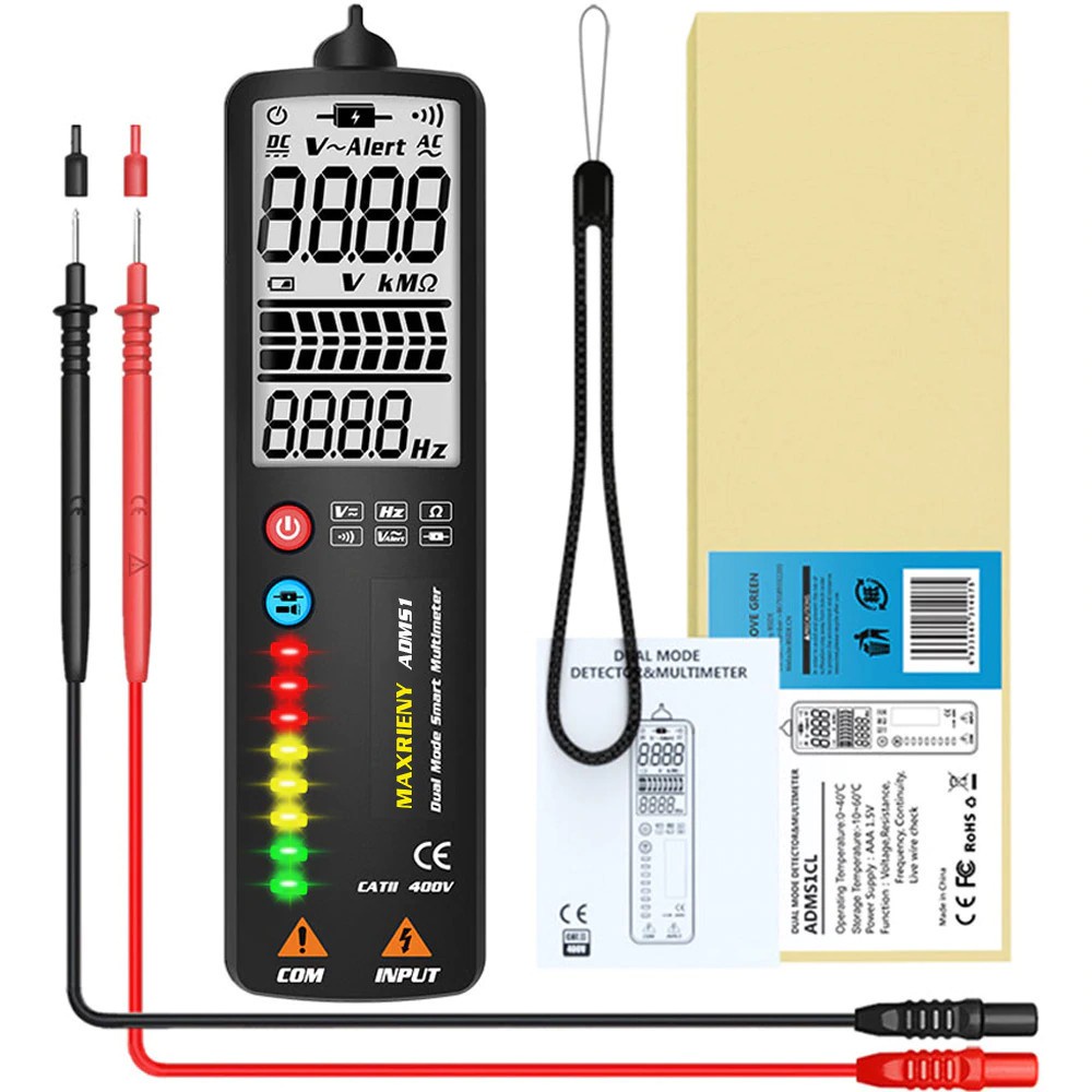 508 BSIDE ADMS1CL Smart Digital Multimeter Voltage Detector LCD Display