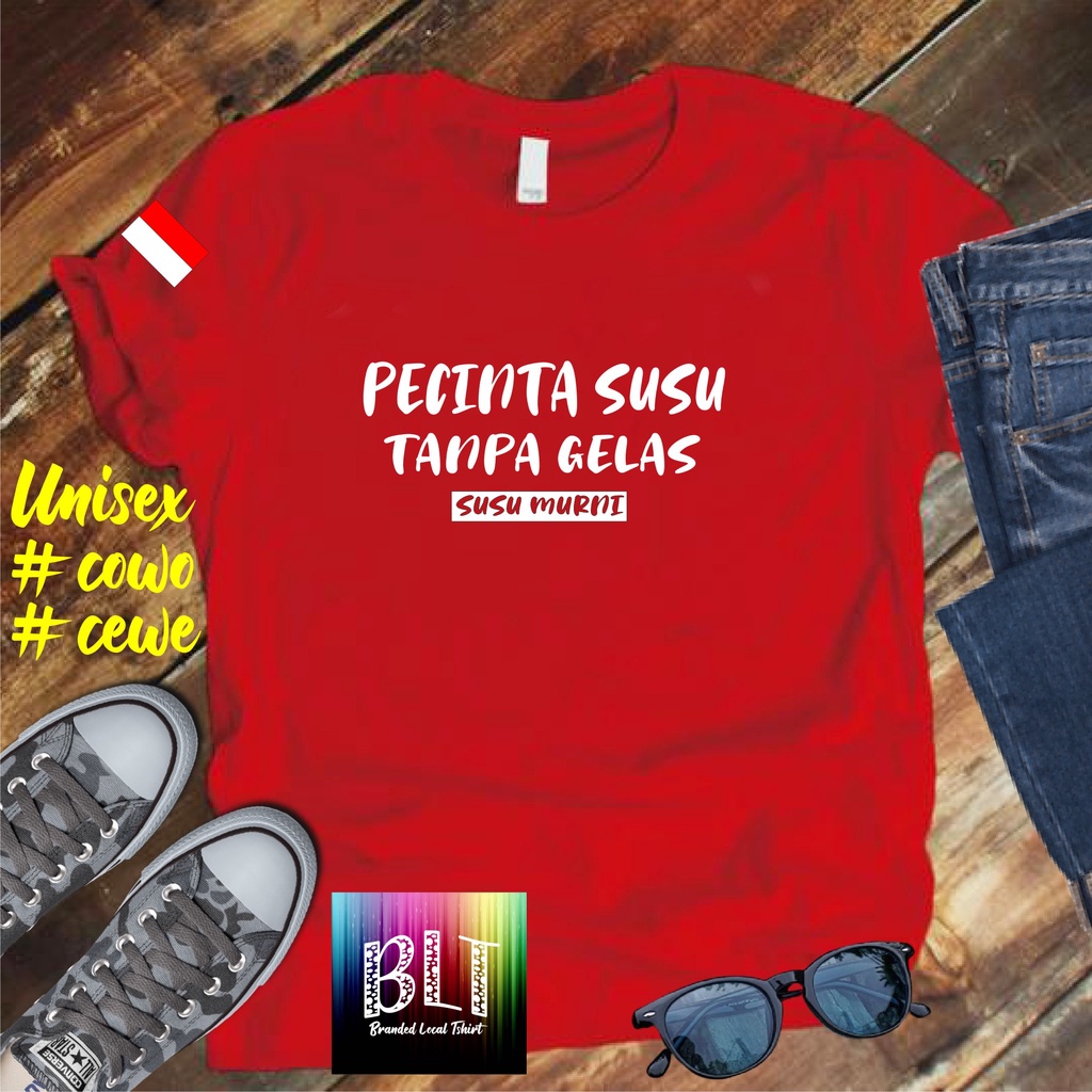 Cod/Kaos Pecinta susu bendera/ kaos pria kaos murah wanita pria distro