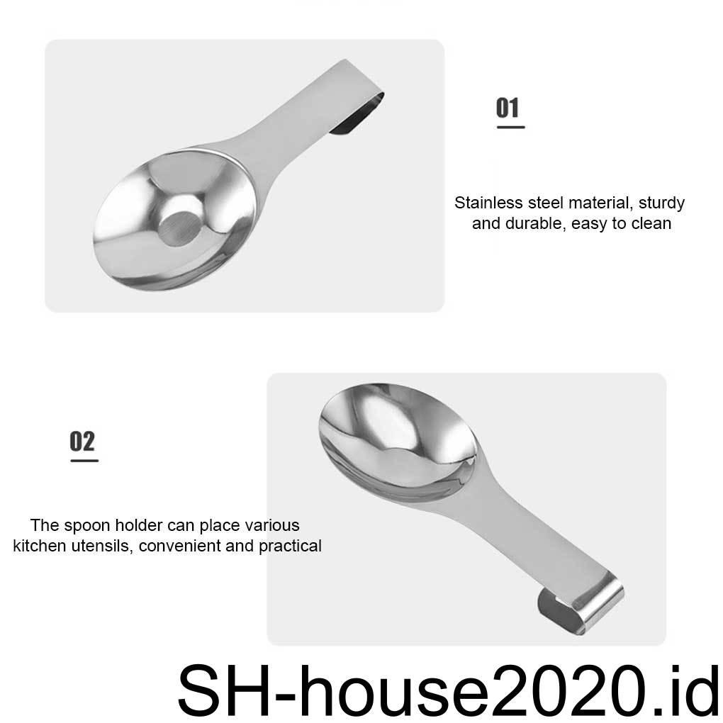 Sendok Stainless Steel Sendok Bumbu Gaya Sederhana Sendok Garpu Peralatan Dapur Holder Anak Kecil Home Kitchen Gadget Tools