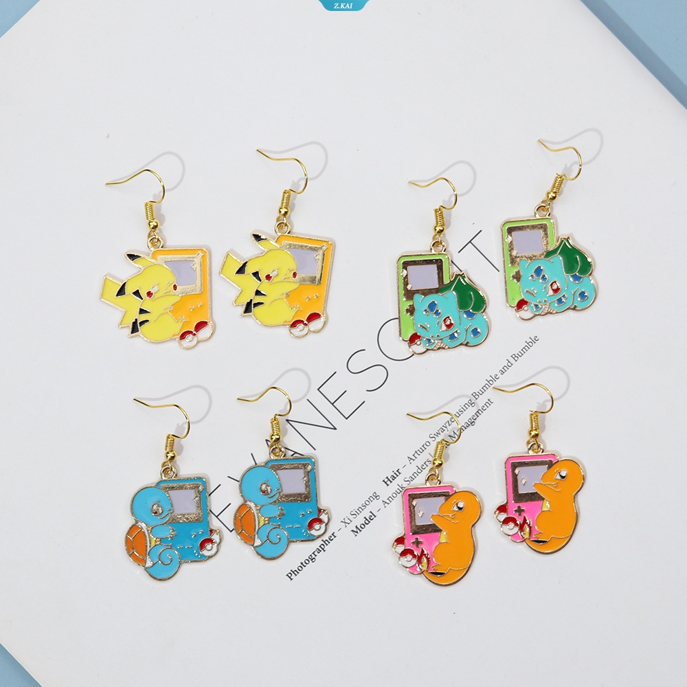 Kartun Cinnamoroll Pom Pom Purin Strawberry Bear Pichu Anting Hewan Gadis Lembut Dan Lucu Imut Fashion Anting Kreatif [ZK]