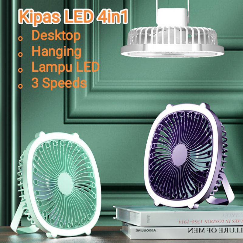 Kipas Gantung Pengisian Kipas Angin Besar Kipas Angin Portable 4in1