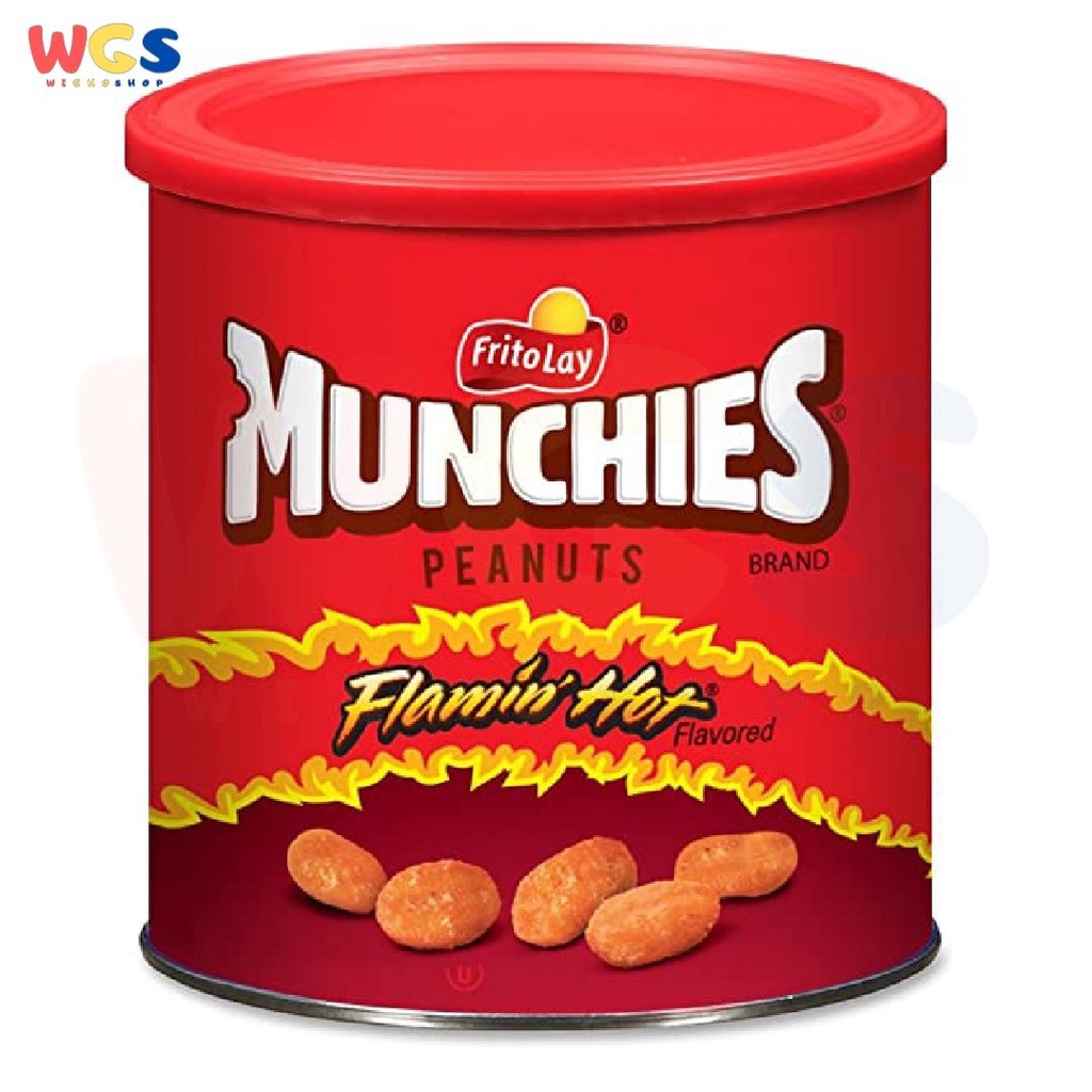 Frito Lay Munchies Flamin Hot Flavored Peanuts 16oz 453.6g