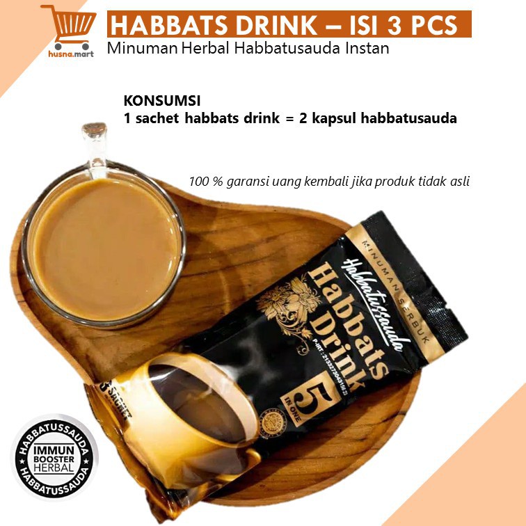 

3 Sachet Habbats Drink Wijen Gula Aren Madu Habbatussauda Marwaa.store