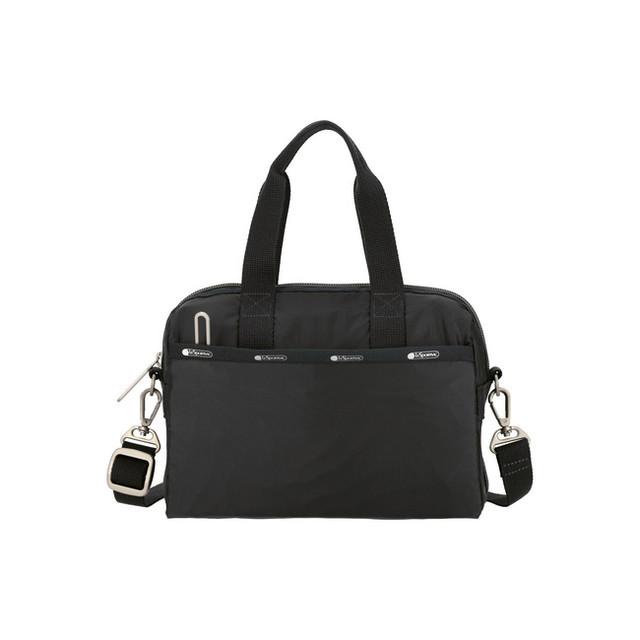Tas Selempang Wanita Kecil Bahan Nylon Hitam dengan Resleting