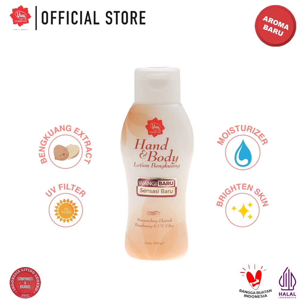 Viva Hand &amp; Body Lotion Bengkuang 100 ml ( WHITENING &amp; UV Filter)