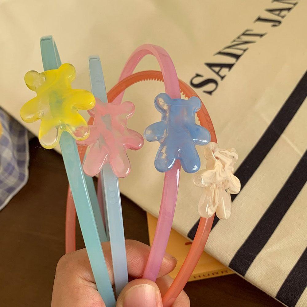 Agustina Beruang Rambut Hoop Elegan Indah Sederhana Cuci Muka Untuk Anak Perempuan Warna Jelly Hiasan Kepala Hiasan Kepala Untuk Wanita Women Headband