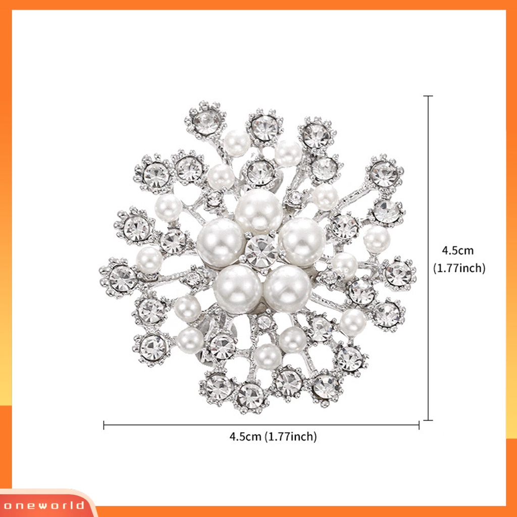 [ONE] Bros Lencana Serpihan Salju Bentuk Geometris Temperamen Berlian Imitasi Electroplating Pakaian Yang Sesuai Dengan Colorfast Kreatif Mewah Mutiara Imitasi Bros Pin Aksesoris Pakaian