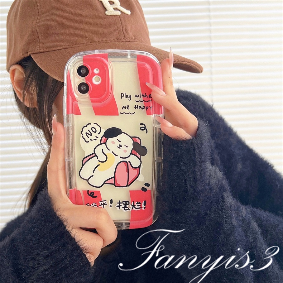 Compatible For IPhone 14 13 12 11 Pro Max X XR Xs Max 8 7 Plus SE 2020 Kompatibel Untuk Stitch Lying Dog Sabun Telepon Case Bening TPU Soft Cover