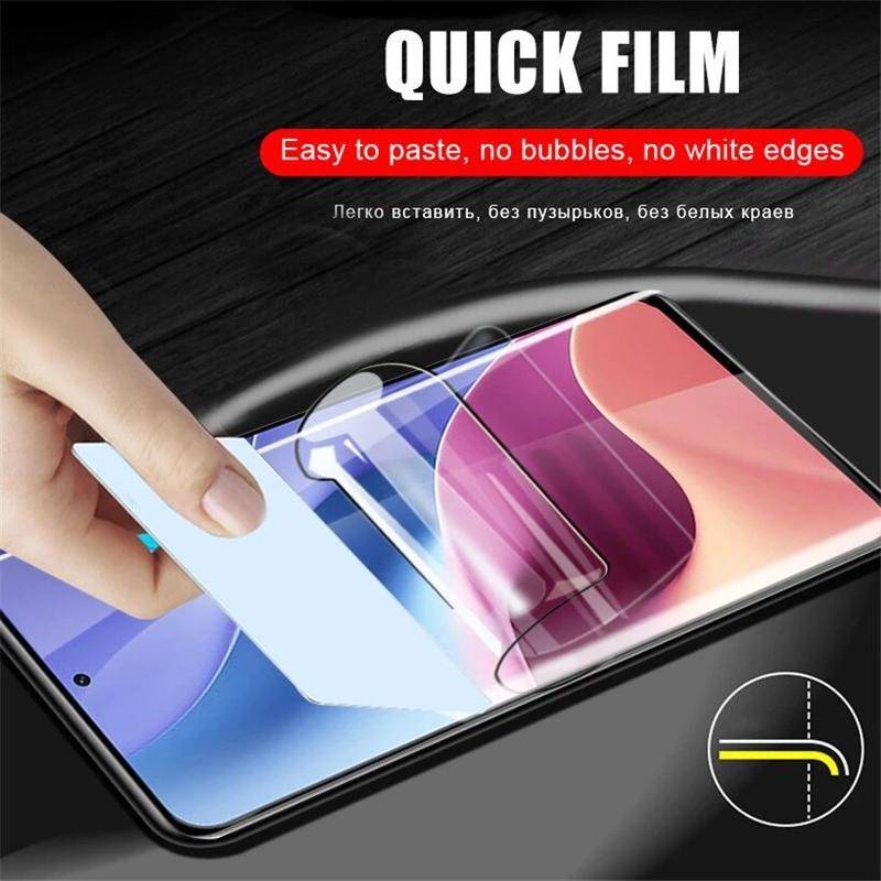 3pcs Film Hydrogel Bening Pelindung Layar Anti blue light Untuk Tecno Camon 2018 15 12 Pro Premier 15 12 Air i4 18i 17 Pop 5X Soft HD Film Untuk Tecno Phantom X2 Pro Bukan Kaca